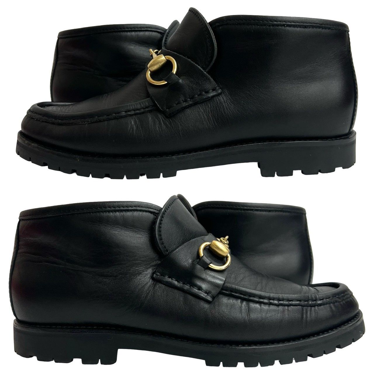 Gucci Gucci Gucci Horsebit Leather Short Boots Leather Shoes DUTY FREE for USA Size ONE SIZE - 3 Thumbnail
