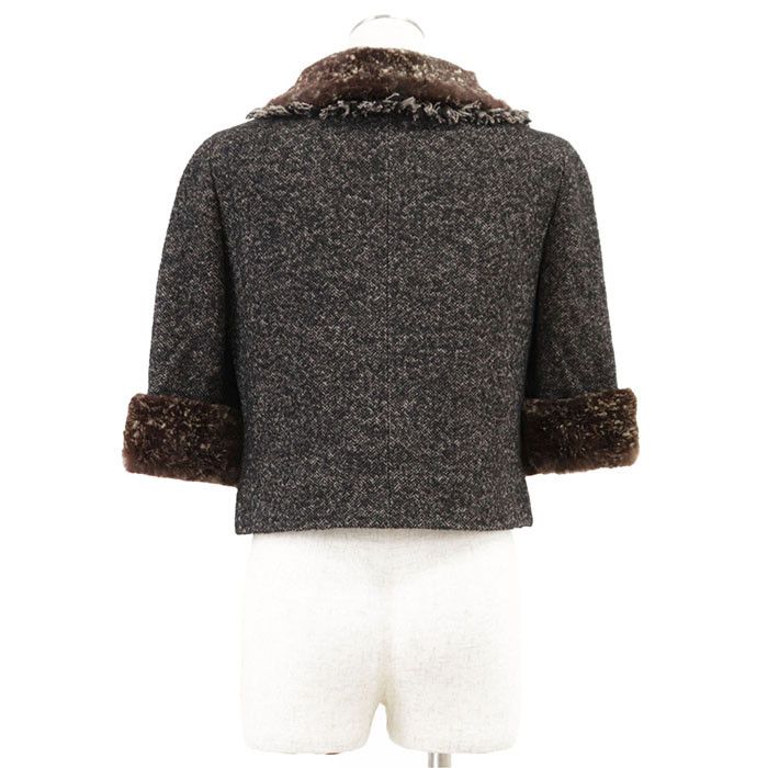 Chanel Chanel Chanel 05A P26778 Wool Herringbone Tweed Jacket Textile Outerwear 05A P26778 DUTY FREE for USA Size ONE SIZE - 7 Thumbnail