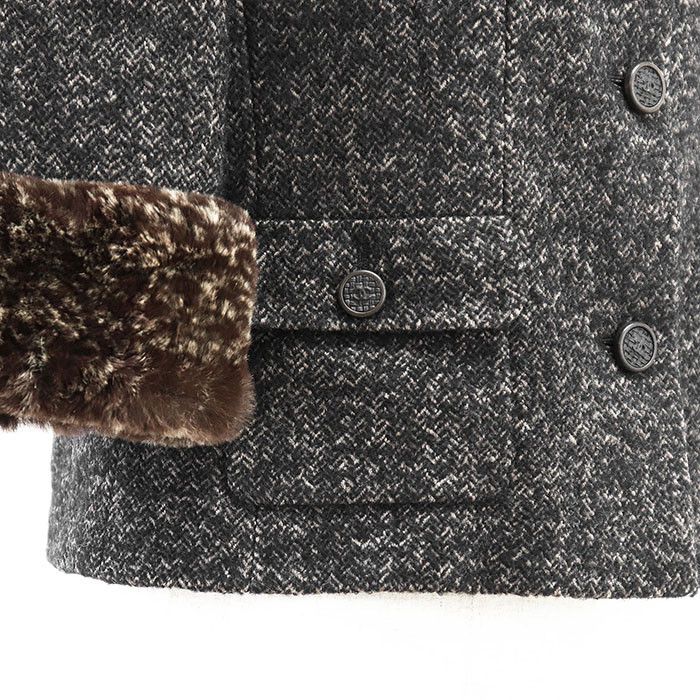 Chanel Chanel Chanel 05A P26778 Wool Herringbone Tweed Jacket Textile Outerwear 05A P26778 DUTY FREE for USA Size ONE SIZE - 11 Thumbnail