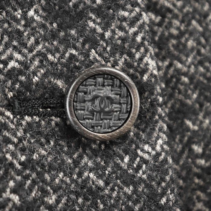 Chanel Chanel Chanel 05A P26778 Wool Herringbone Tweed Jacket Textile Outerwear 05A P26778 DUTY FREE for USA Size ONE SIZE - 3 Thumbnail