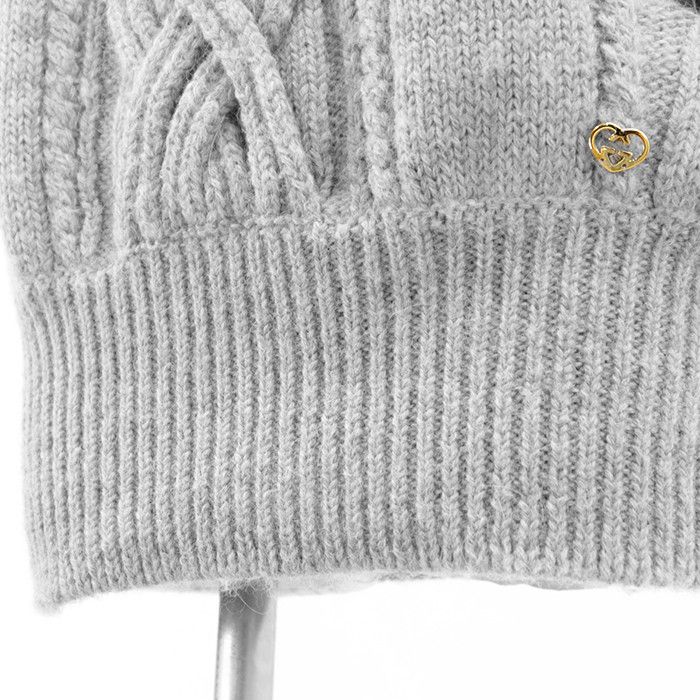 Gucci Gucci Gucci GG Heart Alpaca Wool Knitwear Textile Tops DUTY FREE for USA Size ONE SIZE - 4 Thumbnail