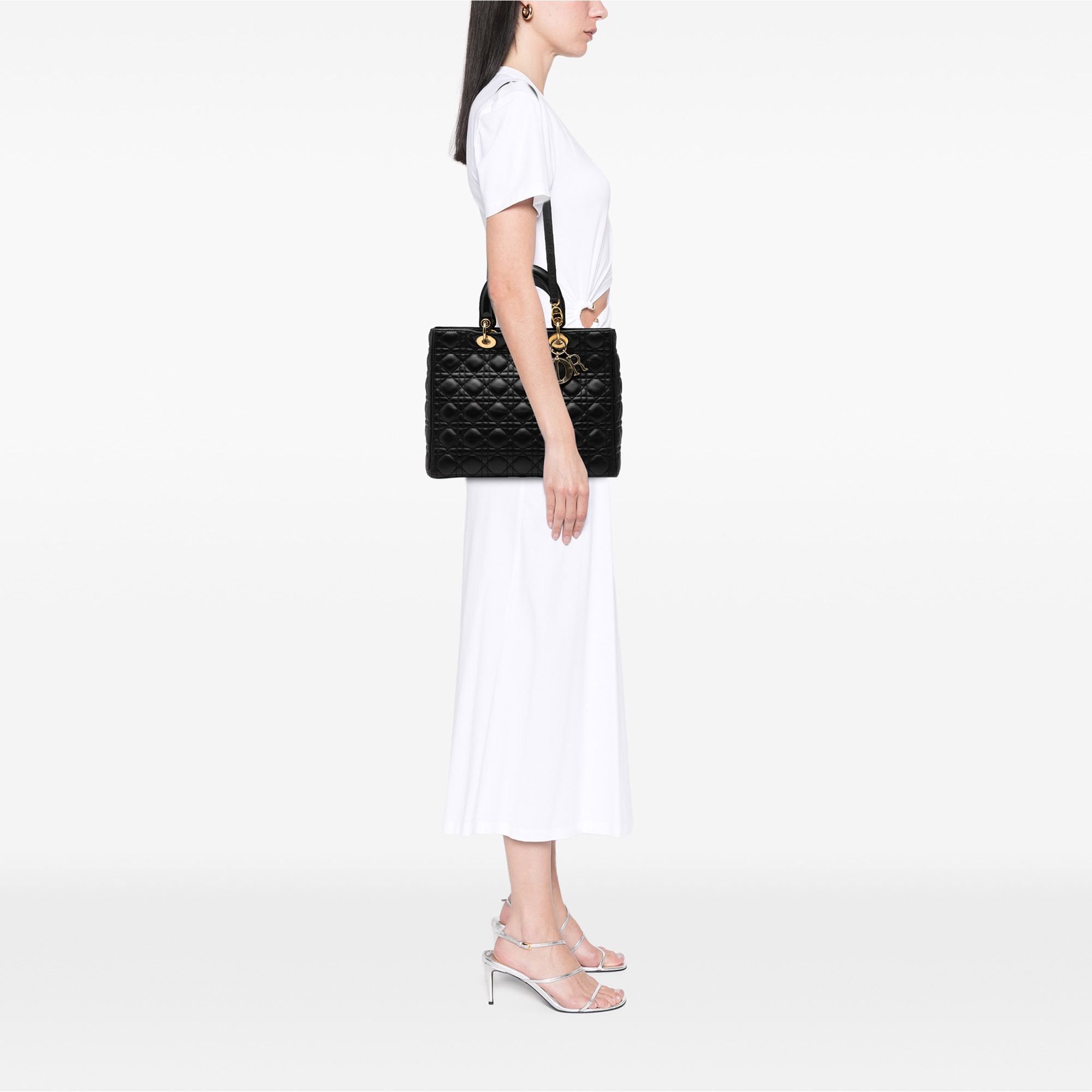 Dior Dior Large Lambskin Cannage Lady Dior Size ONE SIZE - 7 Thumbnail