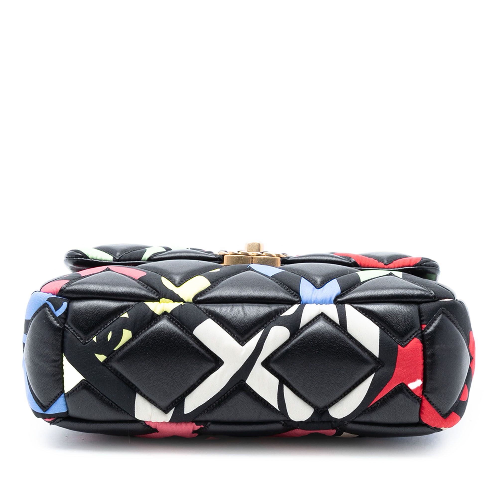 Chanel Chanel Medium Lambskin and Printed Silk Fixation 19 Flap Size ONE SIZE - 3 Thumbnail