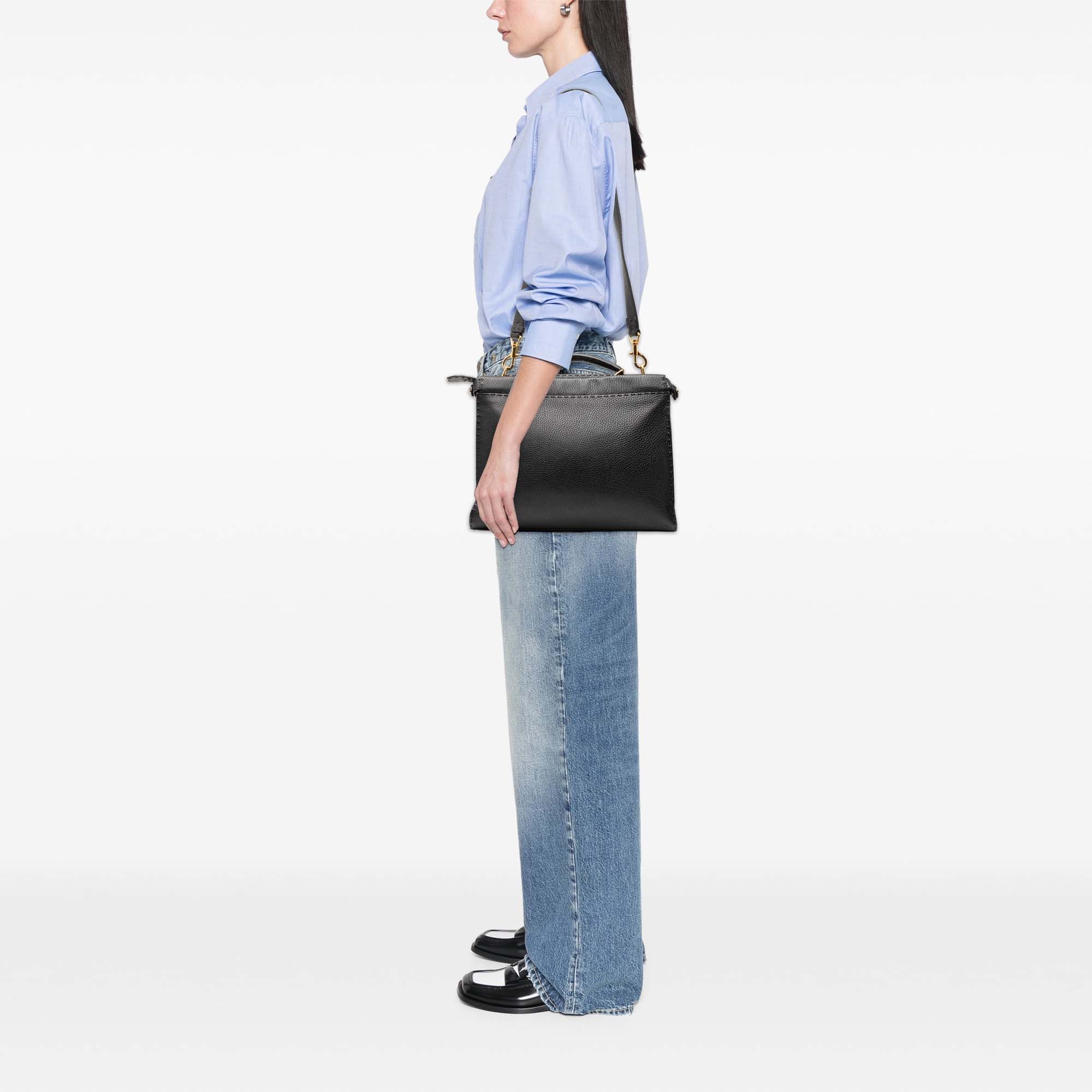 Fendi Fendi Large Leather Selleria Monster Peekaboo Iconic Fit Bag Size ONE SIZE - 10 Thumbnail