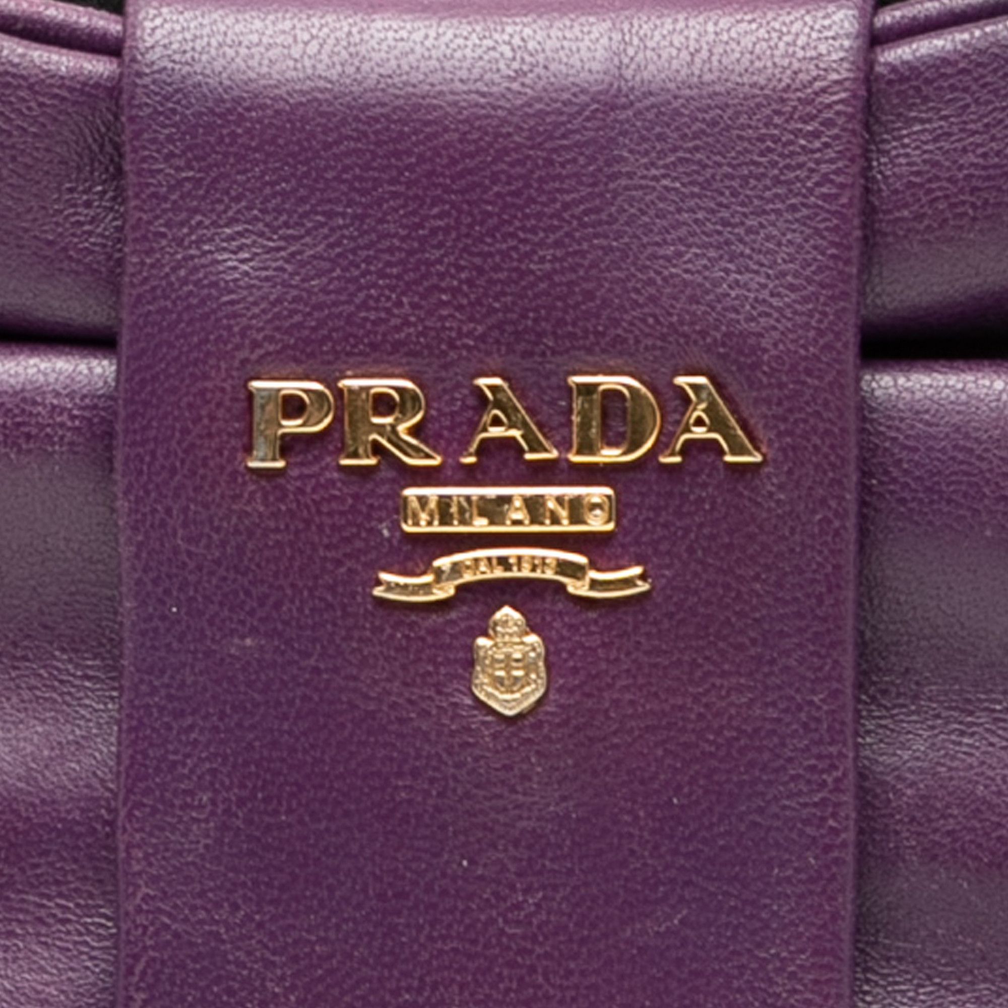 Prada Prada Bicolor Nappa Fiocco Bow Clutch on Strap Size ONE SIZE - 6 Thumbnail