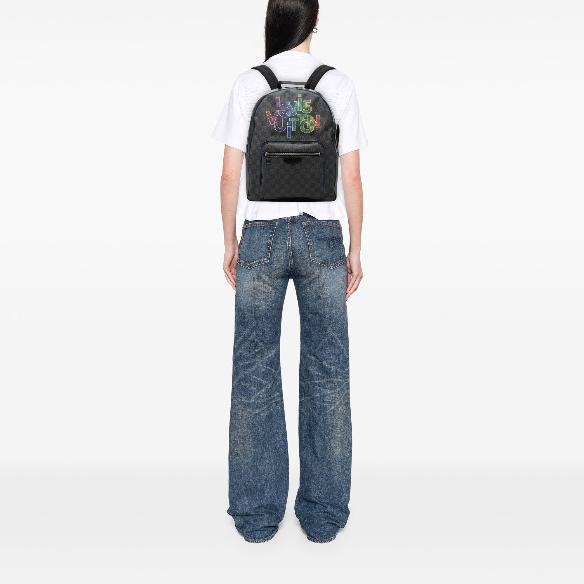 Louis Vuitton Louis Vuitton Limited Edition Damier Graphite Logo Rainbow Josh Backpack Size ONE SIZE - 7 Thumbnail
