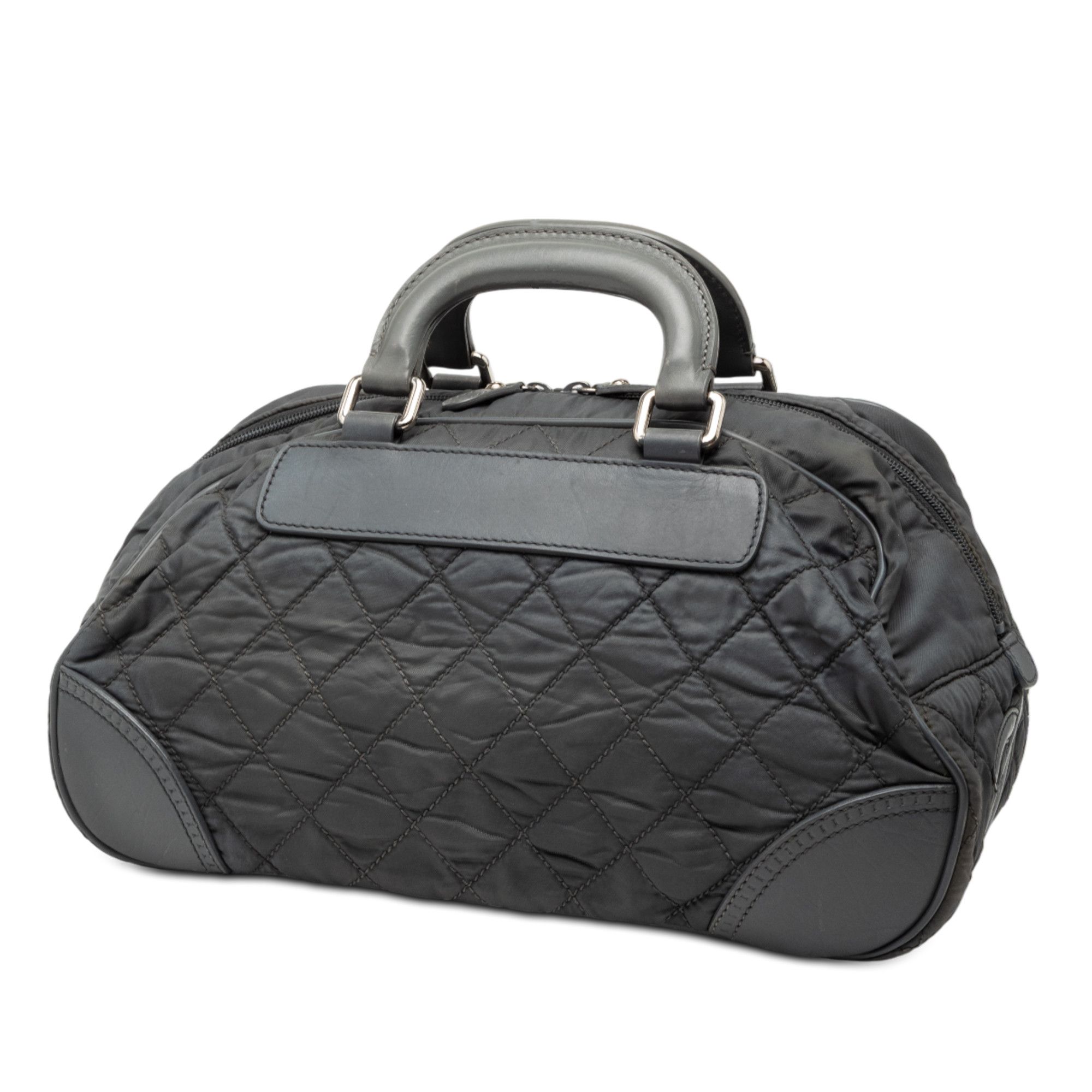 Chanel Chanel Paris New York Quilted Nylon Duffle Handbag Size ONE SIZE - 2 Thumbnail