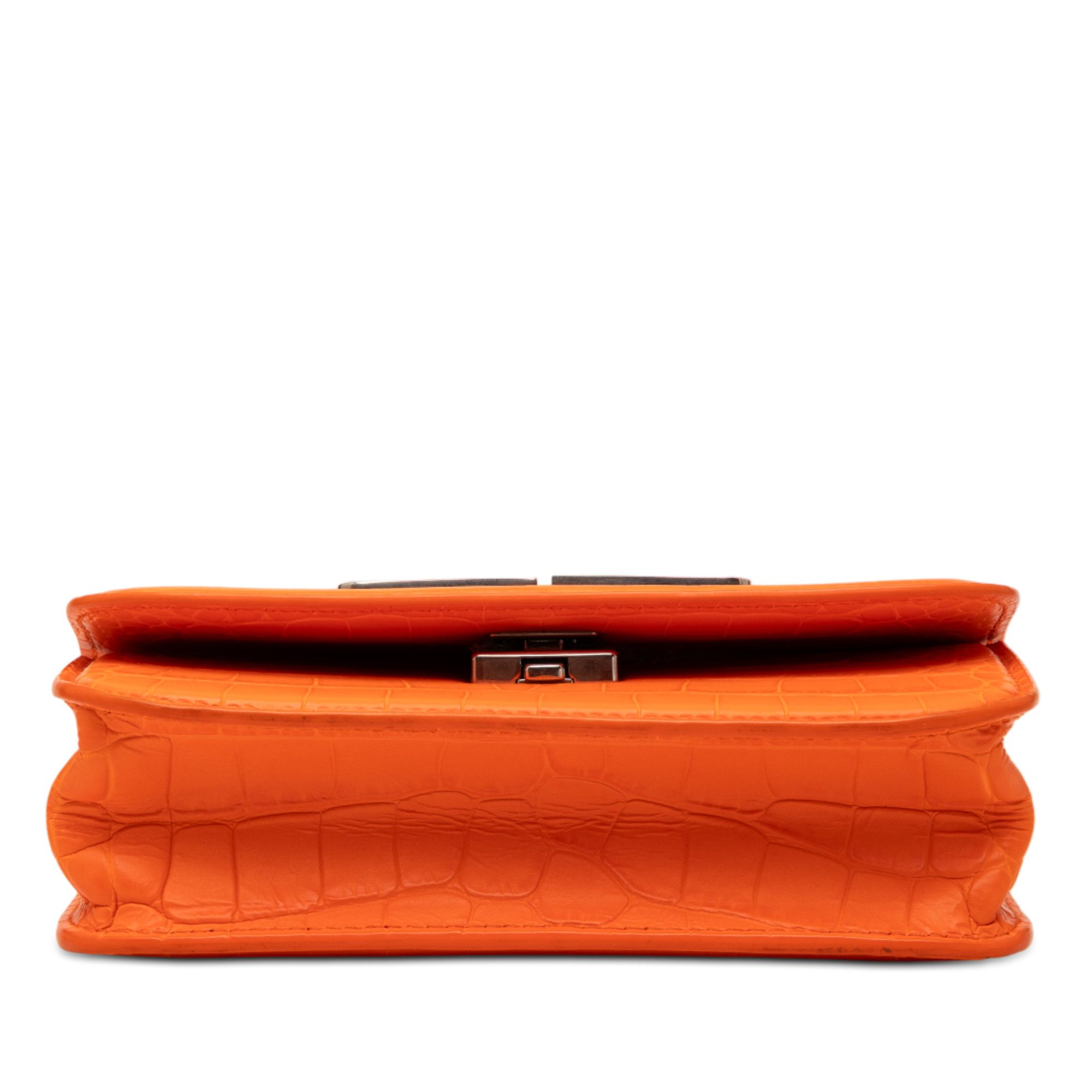 Balenciaga Balenciaga Croc Embossed Calfskin Gossip Chain Bag XS Size ONE SIZE - 3 Thumbnail