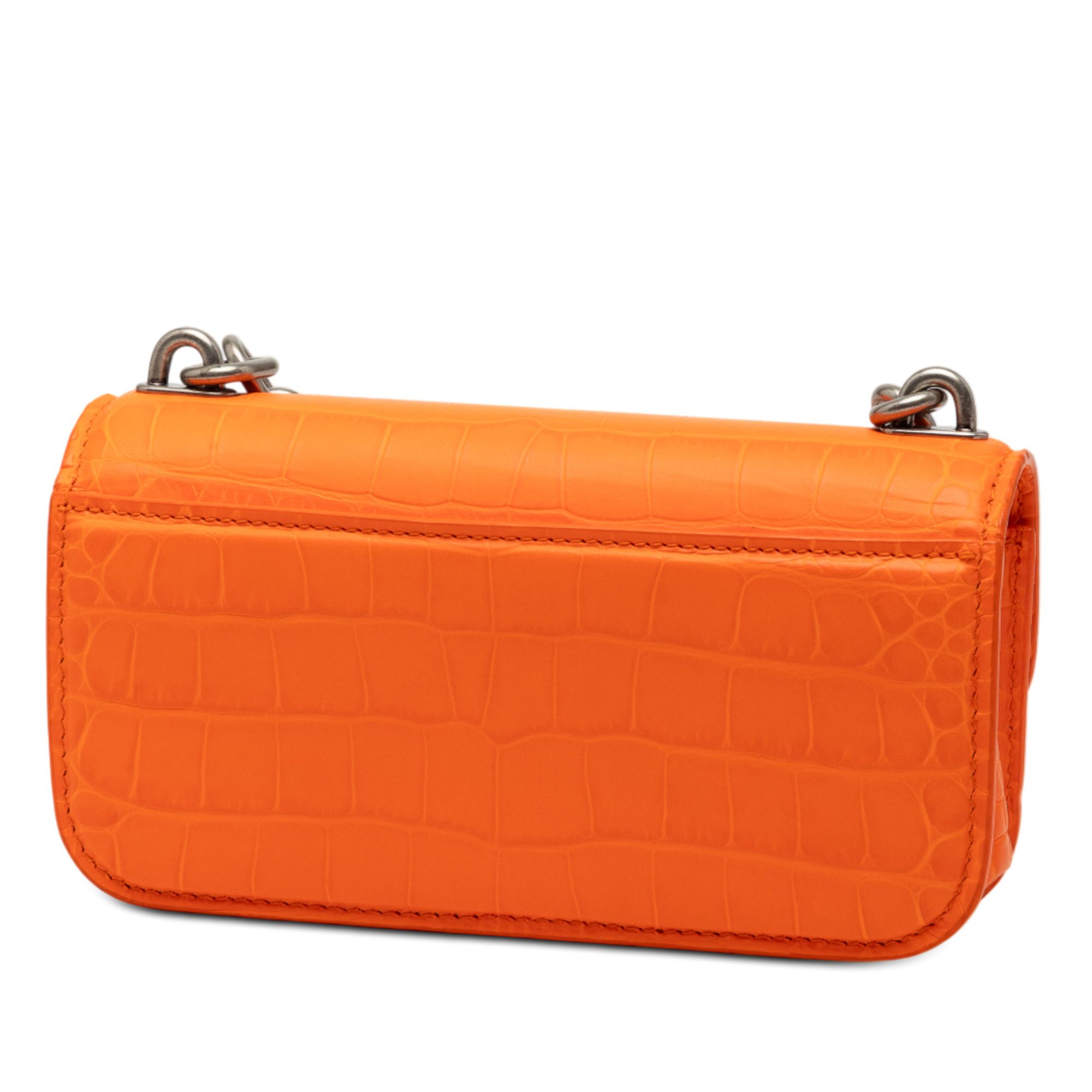 Balenciaga Balenciaga Croc Embossed Calfskin Gossip Chain Bag XS Size ONE SIZE - 2 Thumbnail