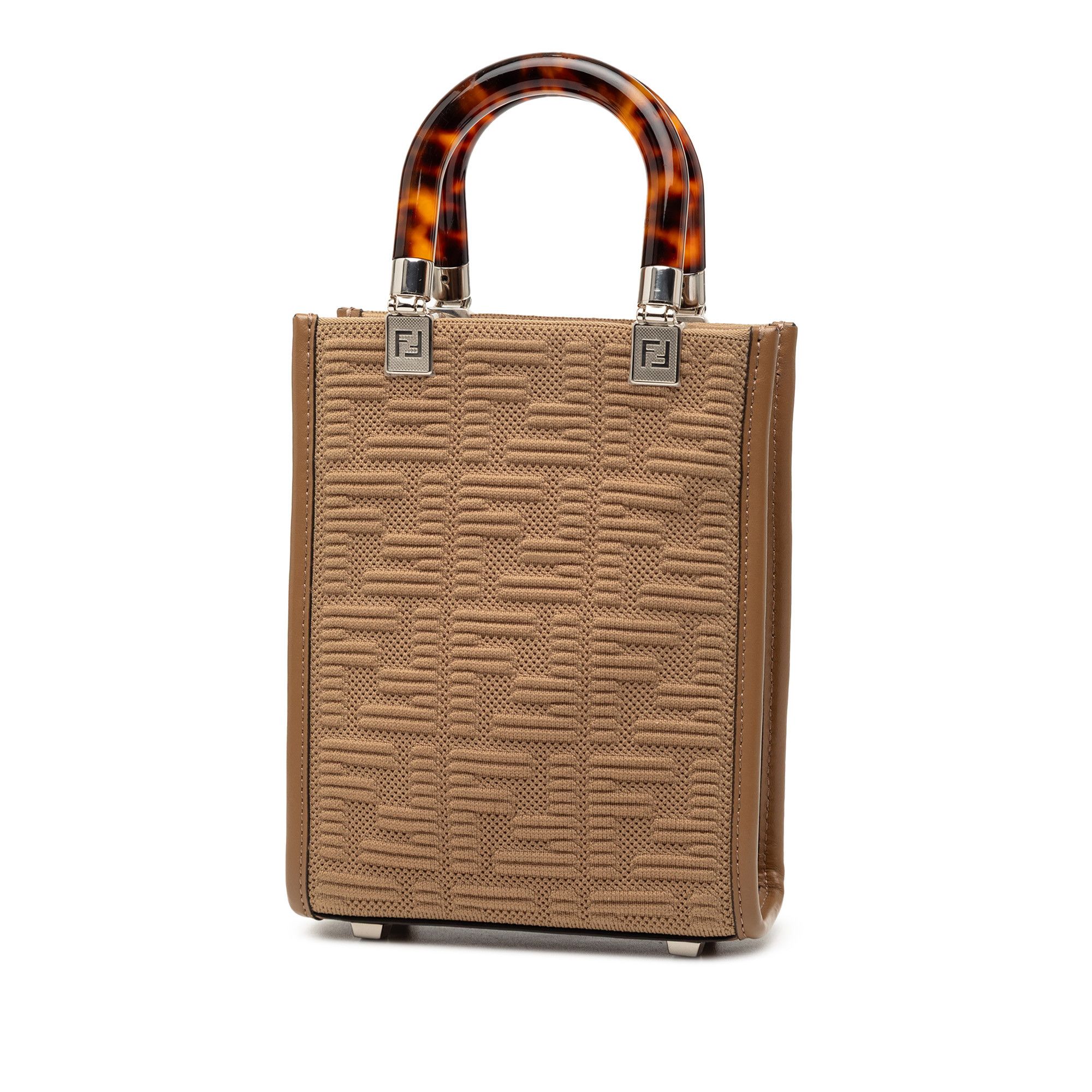 Fendi Fendi Mini Zucca Embossed Technical Fabric Sunshine Shopper Tote Size ONE SIZE - 2 Thumbnail