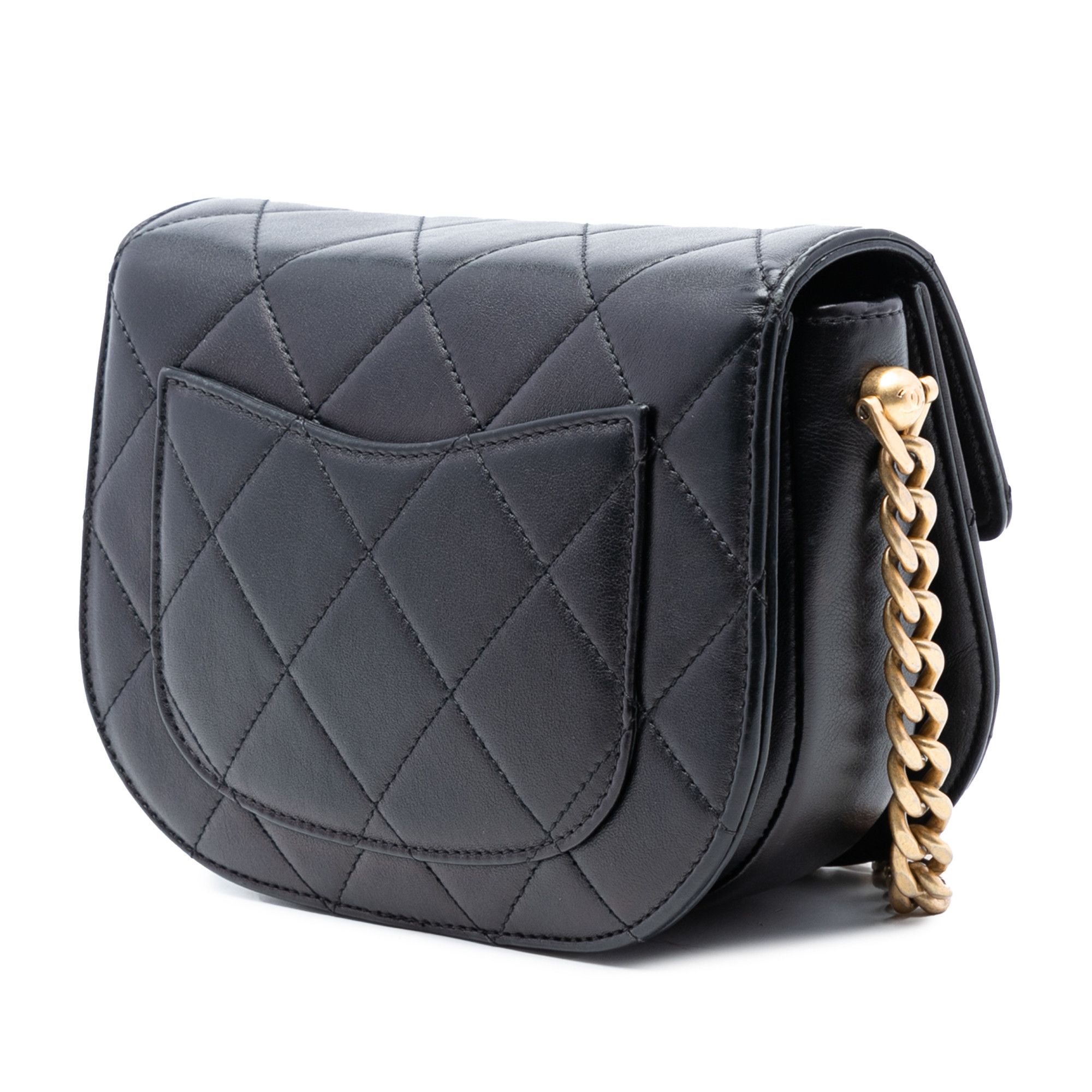 Chanel Chanel Mini CC Quilted Shiny Calfskin Round Moon Messenger Flap Size ONE SIZE - 2 Thumbnail
