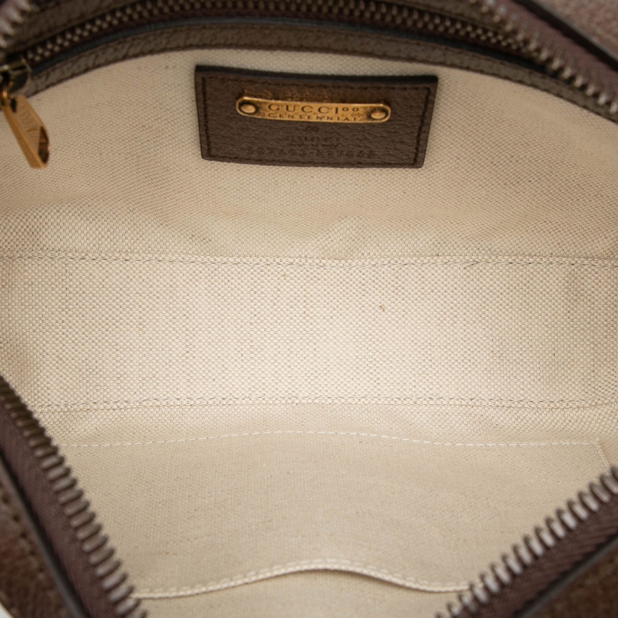 Gucci Gucci 100th Anniversary Textured Dollar Calfskin Logo Belt Bag Size ONE SIZE - 4 Thumbnail