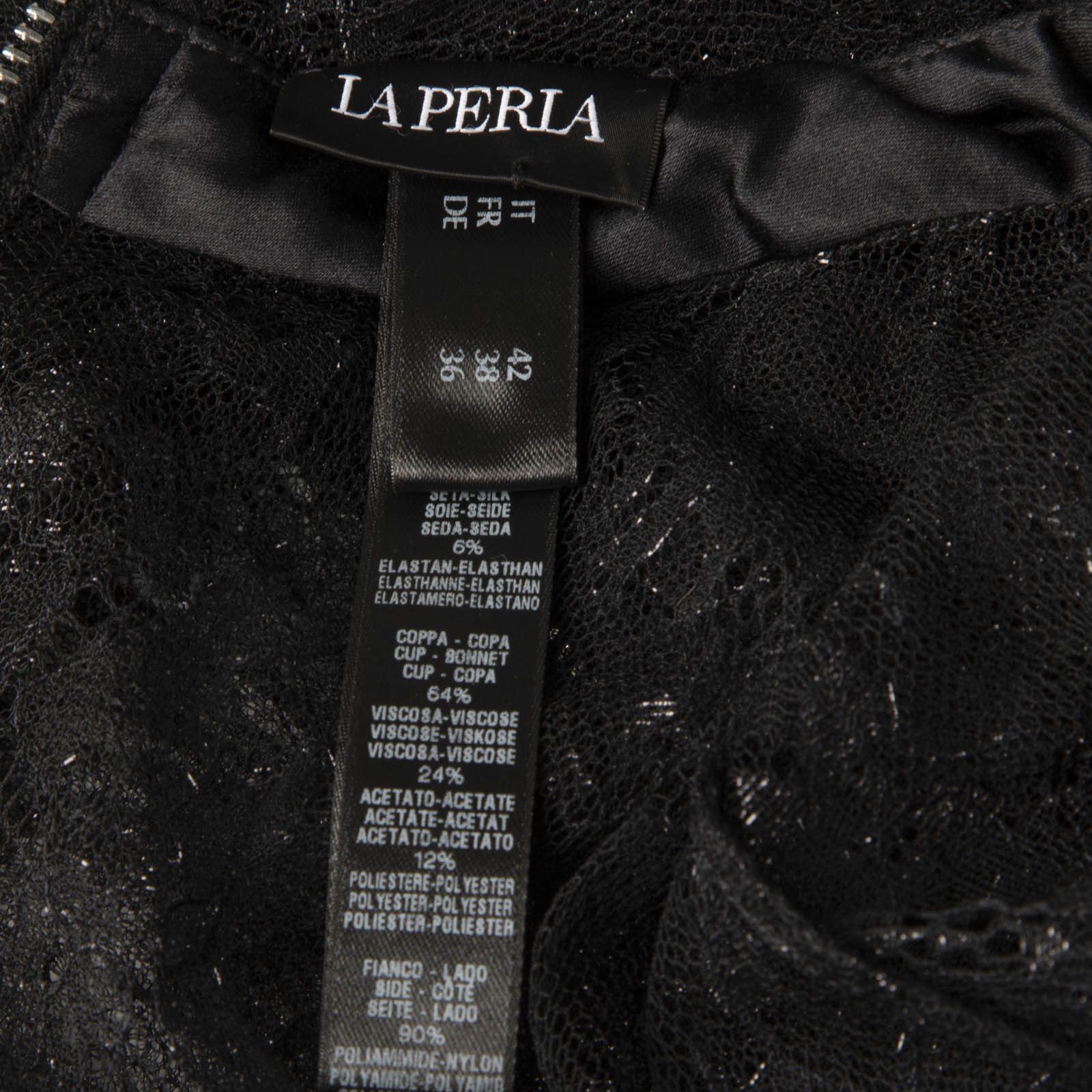 La Perla Black Lace Sheer Lingerie Dress Size M / US 6-8 / IT 42-44 - 5 Thumbnail