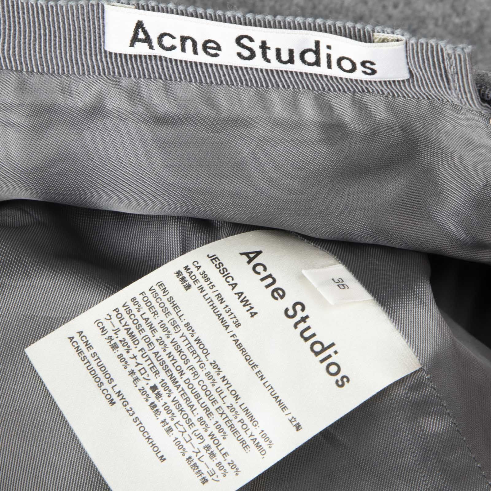 Acne Studios AW14 Grey Wool Jessica Top Size XS / US 0-2 / IT 36-38 - 4 Thumbnail