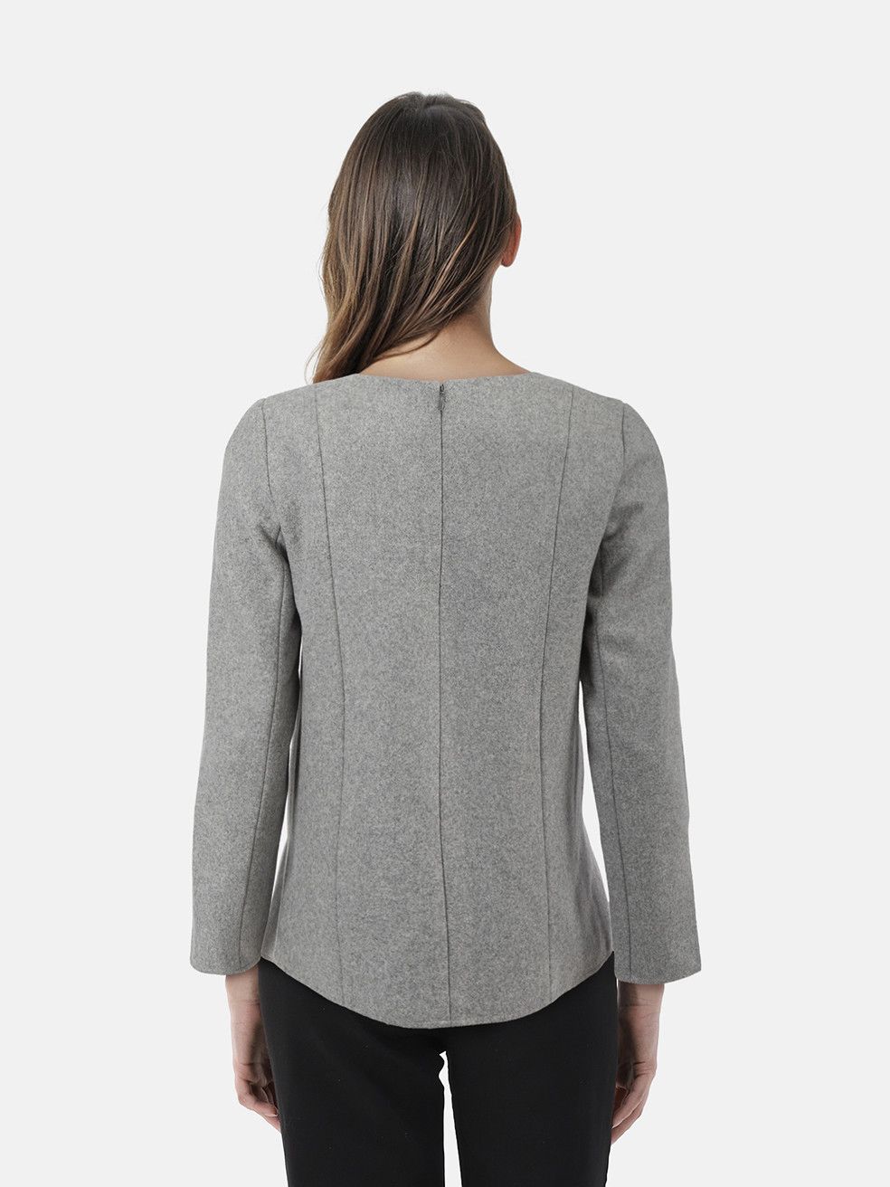 Acne Studios AW14 Grey Wool Jessica Top Size XS / US 0-2 / IT 36-38 - 2 Thumbnail