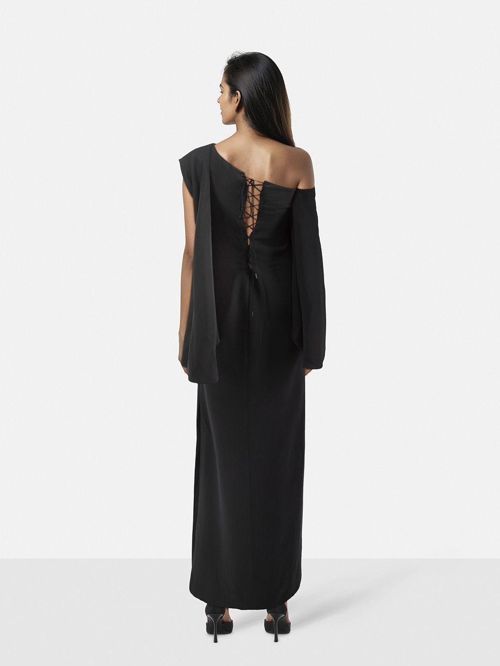 Tom Ford Black Maxi Laced Back Gown Size XS / US 0-2 / IT 36-38 - 2 Thumbnail