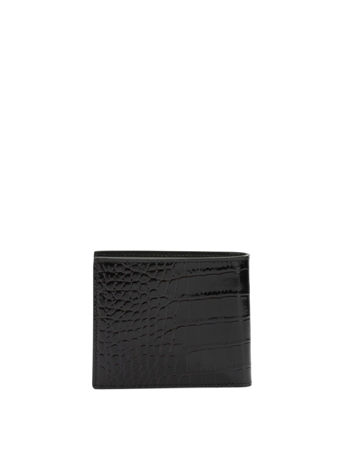 Tom Ford Crocodile-Effect Bi-Fold Wallet Size ONE SIZE - 3 Thumbnail