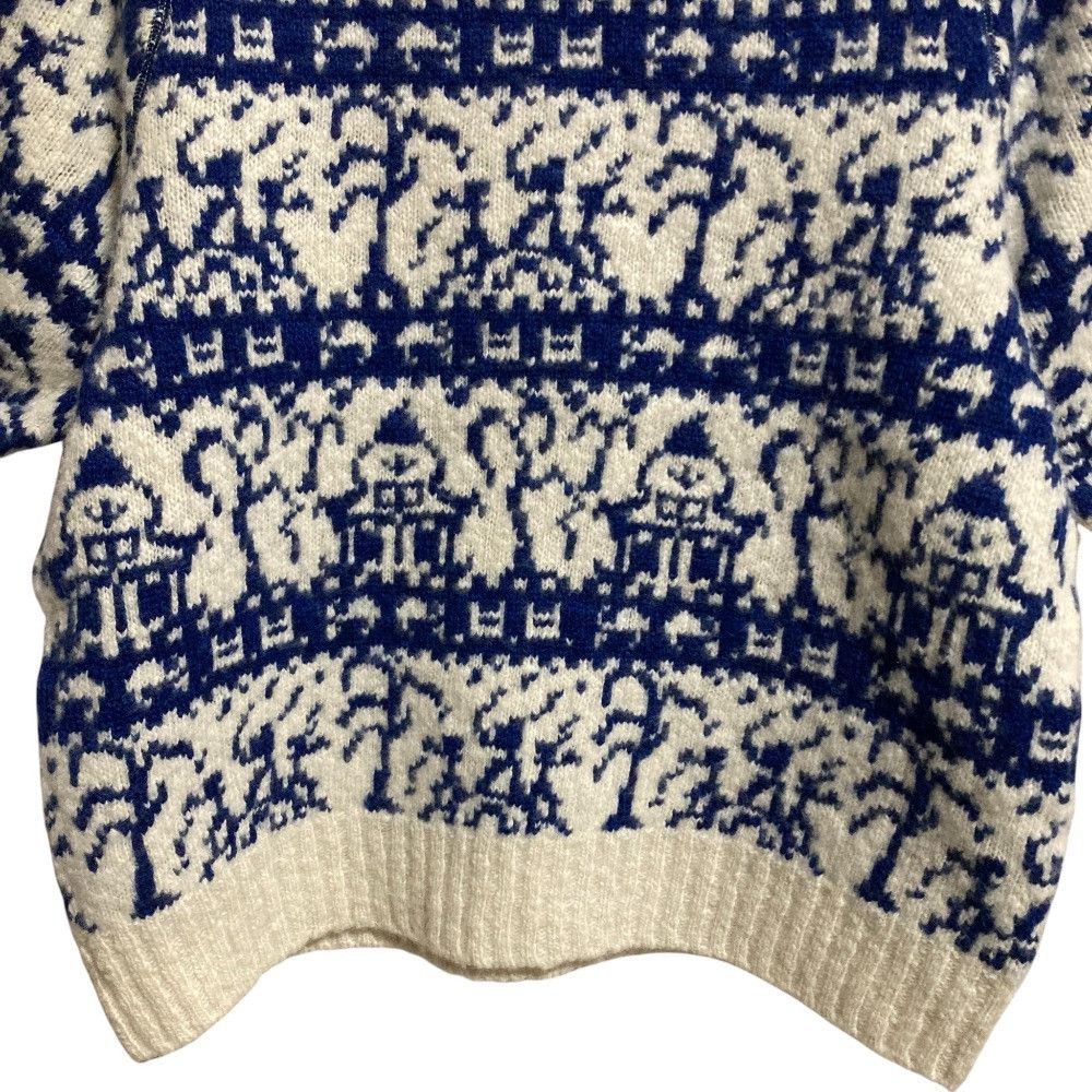 Other Other BLAMINK Jacquard Crew Neck Short Sleeve Sweater Textile Tops 7918-106-0109 DUTY FREE for USA Size ONE SIZE - 5 Thumbnail
