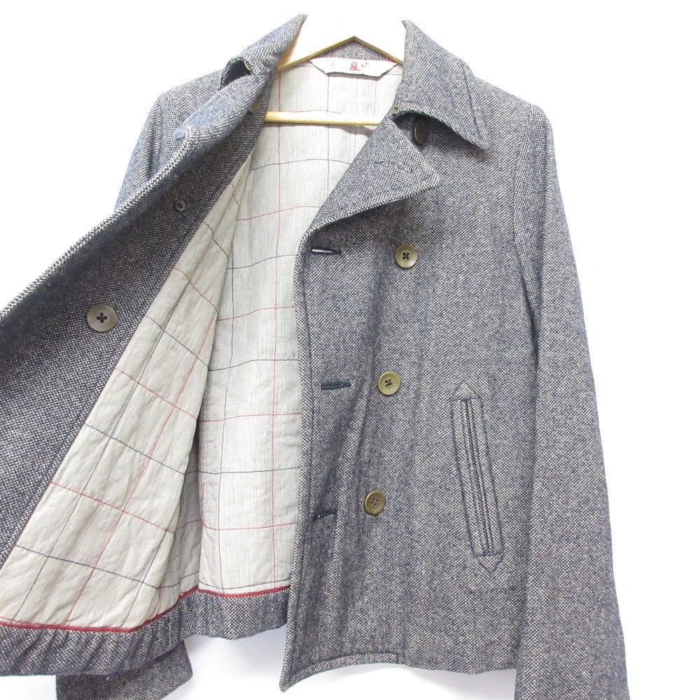 Other Other 45R Cotton Wool Tweed Peacoat Textile Outerwear DUTY FREE for USA Size ONE SIZE - 4 Thumbnail