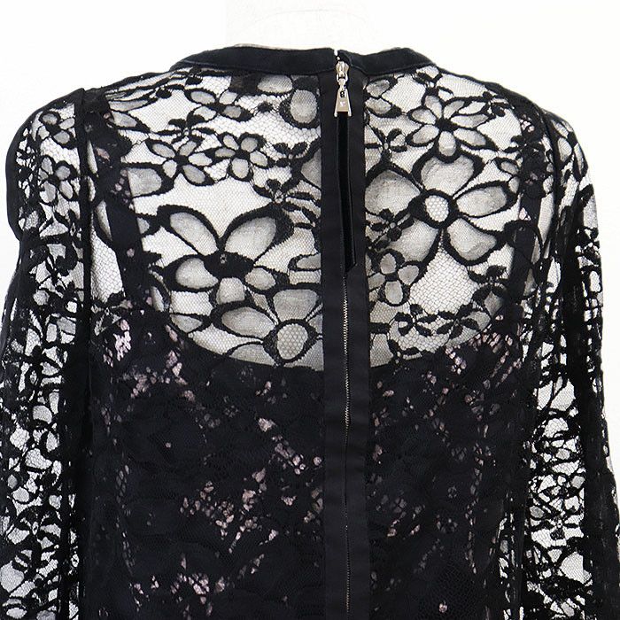 Louis Vuitton Louis Vuitton Louis Vuitton Floral Lace Lambskin Nubuck Mink Fur Pocket Dress Fur Dresses DUTY FREE for USA Size ONE SIZE - 6 Thumbnail