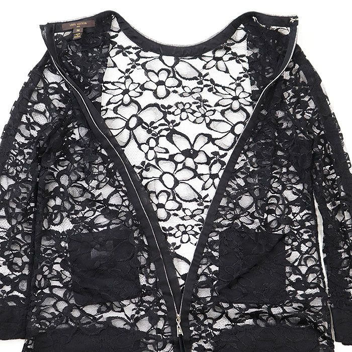 Louis Vuitton Louis Vuitton Louis Vuitton Floral Lace Lambskin Nubuck Mink Fur Pocket Dress Fur Dresses DUTY FREE for USA Size ONE SIZE - 7 Thumbnail