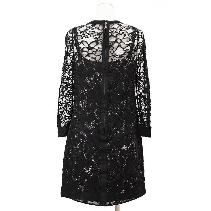 Louis Vuitton Louis Vuitton Louis Vuitton Floral Lace Lambskin Nubuck Mink Fur Pocket Dress Fur Dresses DUTY FREE for USA Size ONE SIZE - 5 Thumbnail