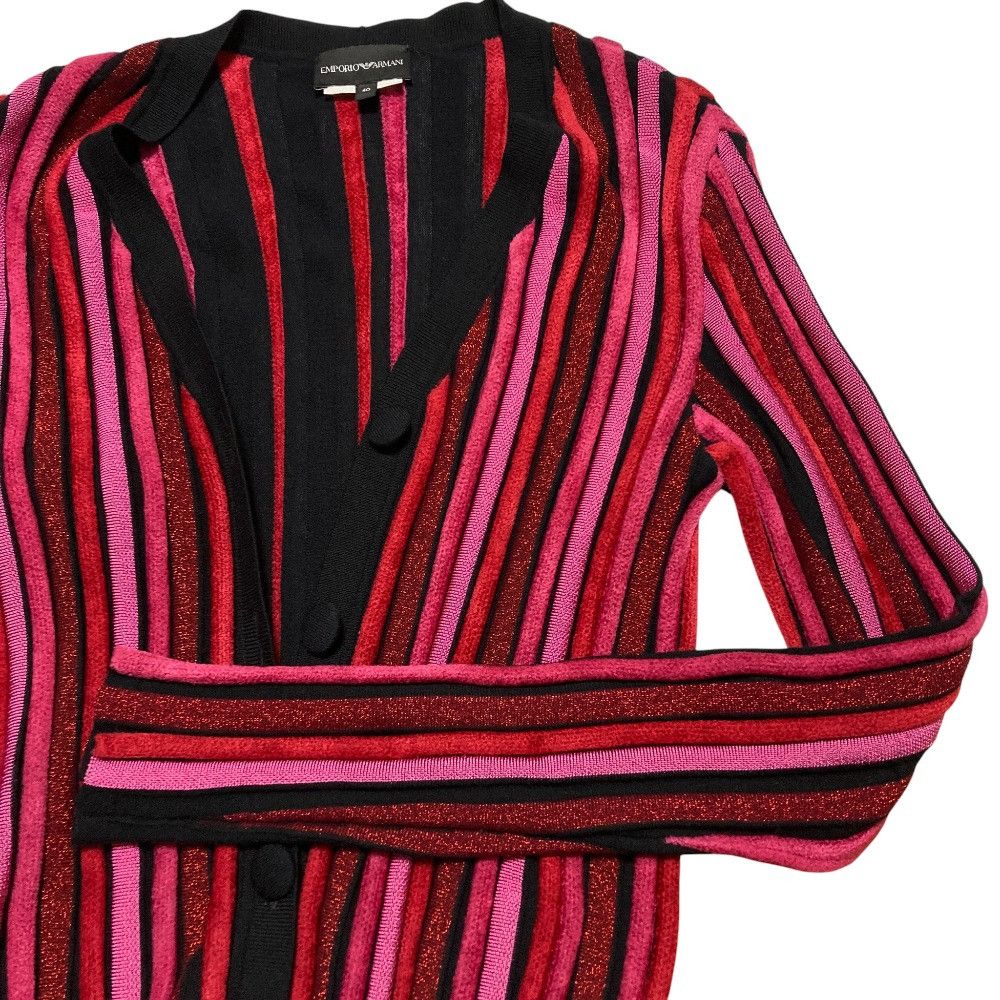Armani Armani Emporio Armani Stripe Knit Long Cardigan Others Outerwear DUTY FREE for USA Size ONE SIZE - 4 Thumbnail
