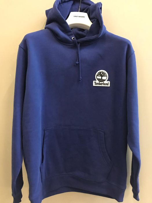 Supreme SUPREME X TIMBERLAND BLUE HOODIE LARGE | Grailed