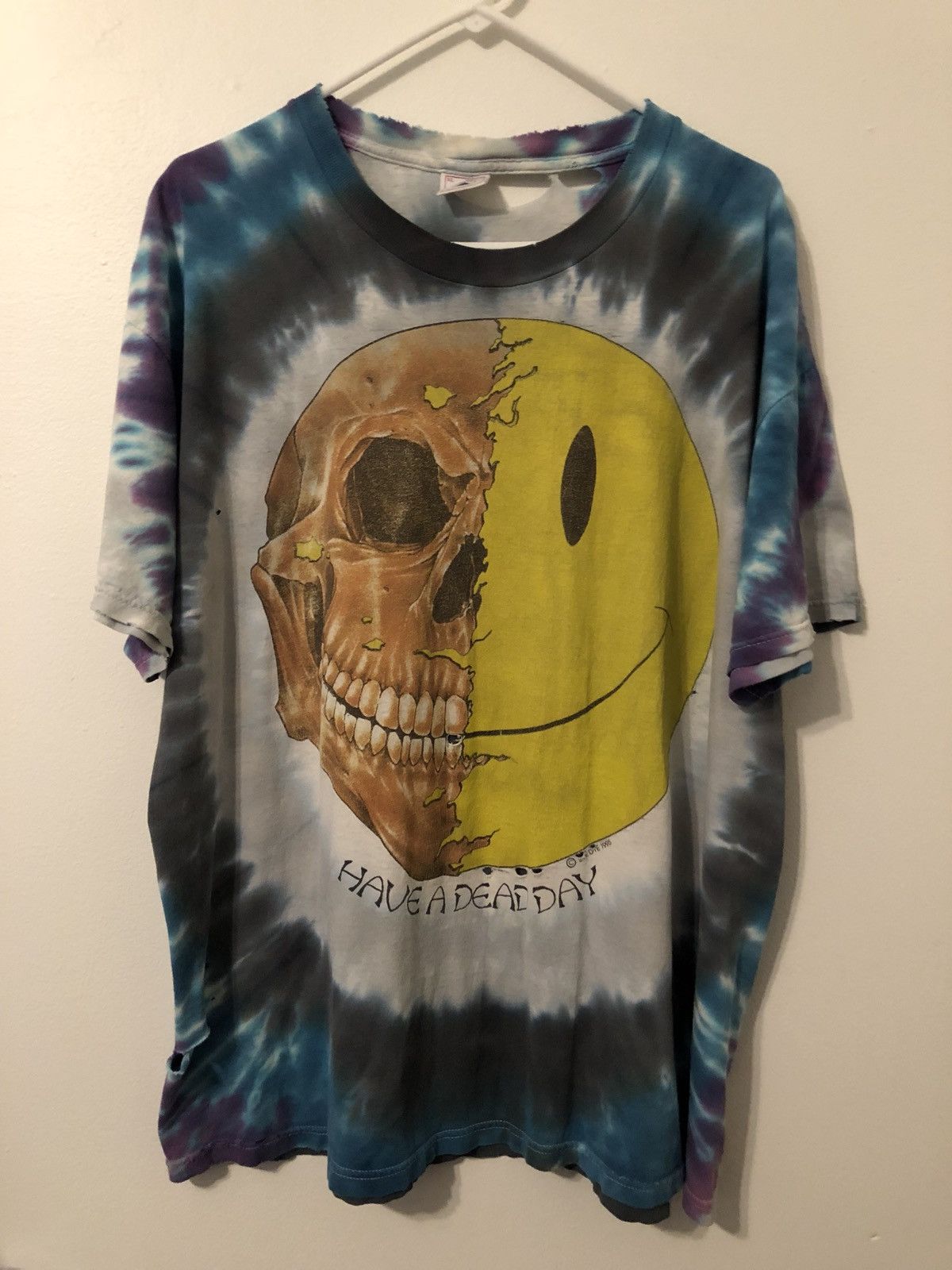 90s vintage HAVE A DEAD DAY スマイル　Tシャツ Grateful Dead Vintage 90's Grateful Dead 'Have A Dead Day' Tie Dye