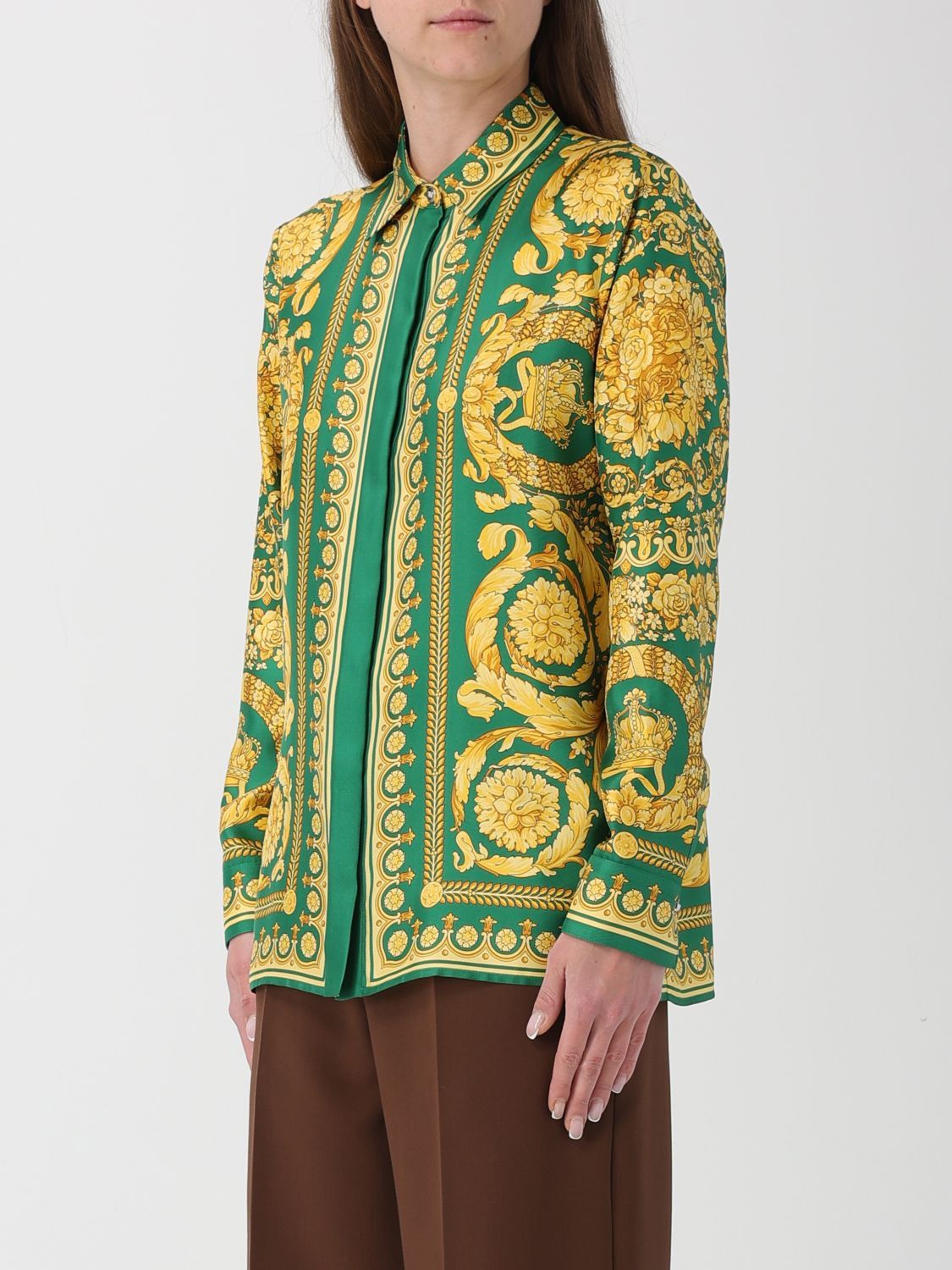 Versace Versace Shirt Woman Emerald Size M / US 6-8 / IT 42-44 - 3 Thumbnail