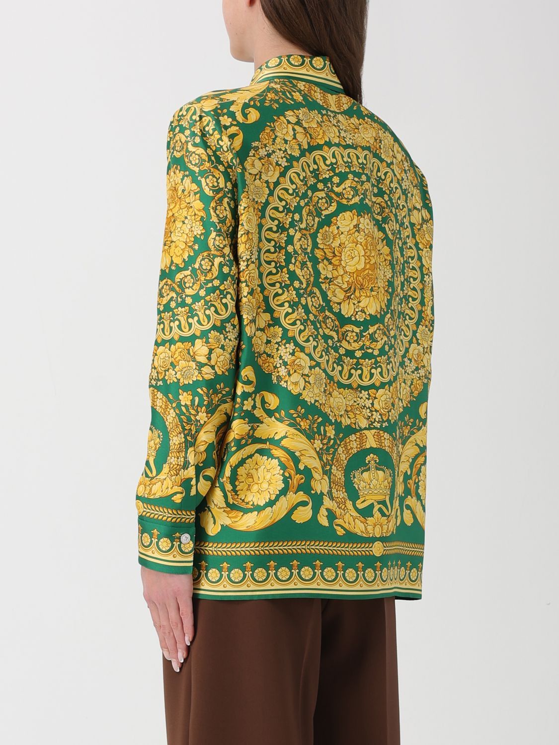 Versace Versace Shirt Woman Emerald Size M / US 6-8 / IT 42-44 - 2 Thumbnail