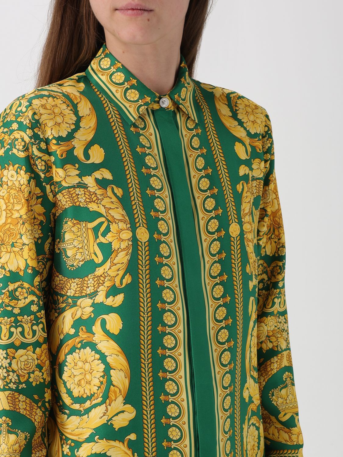 Versace Versace Shirt Woman Emerald Size M / US 6-8 / IT 42-44 - 4 Thumbnail