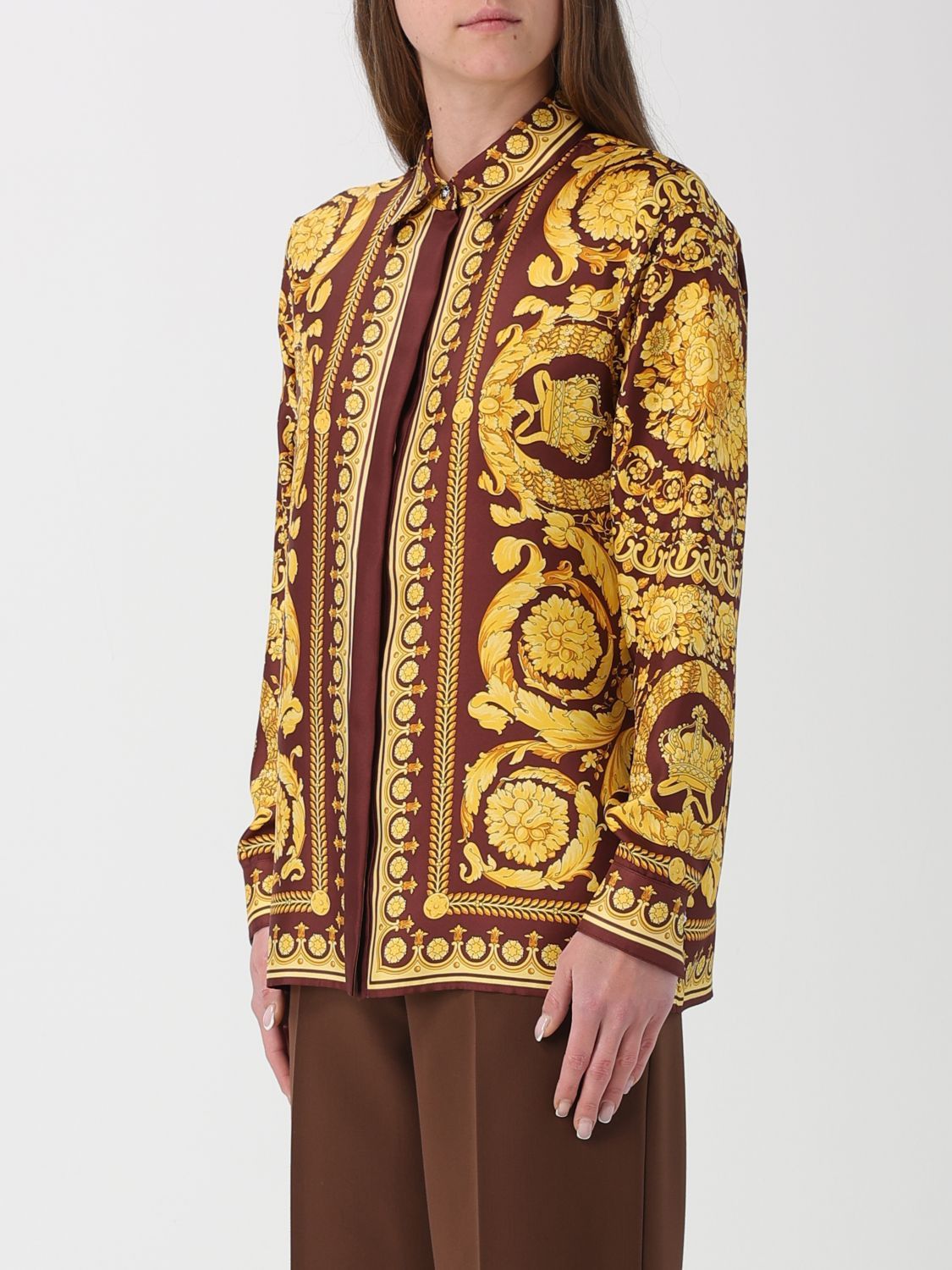 Versace Versace Shirt Woman Burgundy Size M / US 6-8 / IT 42-44 - 4 Thumbnail