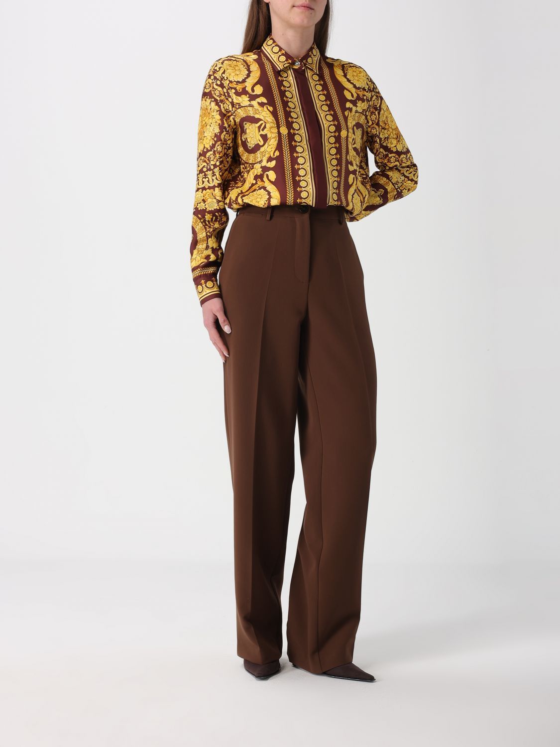 Versace Versace Shirt Woman Burgundy Size M / US 6-8 / IT 42-44 - 2 Thumbnail