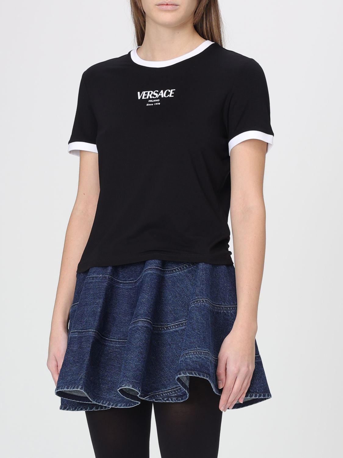 Versace Versace T-Shirt Woman Black Size L / US 10 / IT 46 - 4 Thumbnail