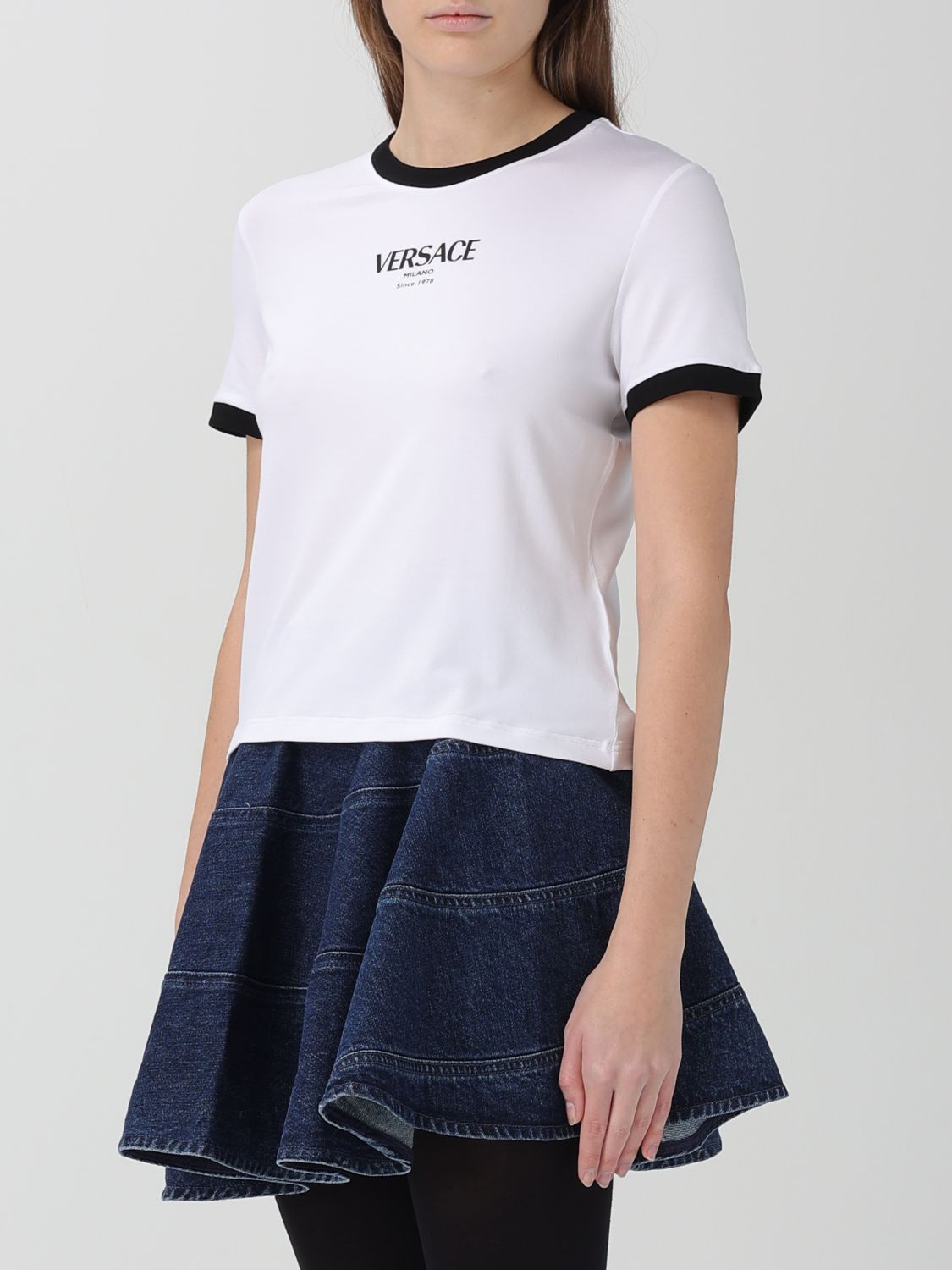 Versace Versace T-Shirt Woman White Size M / US 6-8 / IT 42-44 - 4 Thumbnail