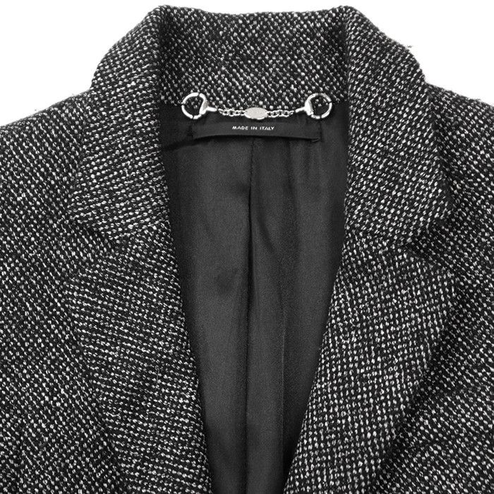 Gucci Gucci Gucci Tweed Wool Silk Tailored Jacket Textile Outerwear DUTY FREE for USA Size ONE SIZE - 11 Thumbnail