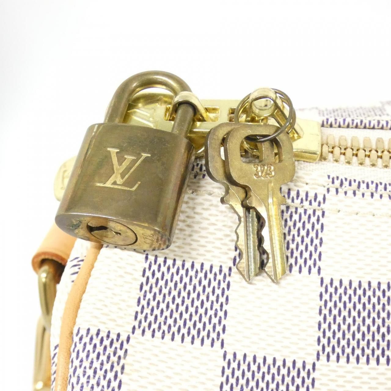Louis Vuitton Louis Vuitton Louis Vuitton Keepall Bandouliere Damier Azur Boston Bag Textile Travel Bag N41429 DUTY FREE for USA Size ONE SIZE - 3 Thumbnail