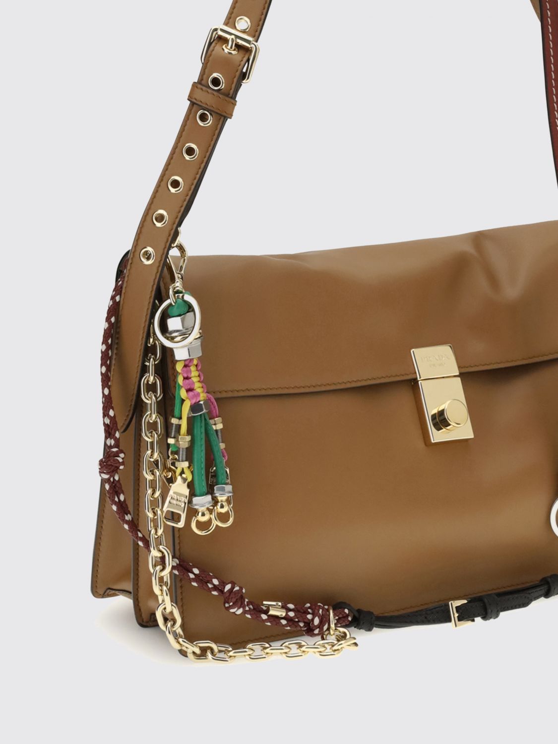 Prada Prada Shoulder Bag Woman Camel Size ONE SIZE - 3 Thumbnail