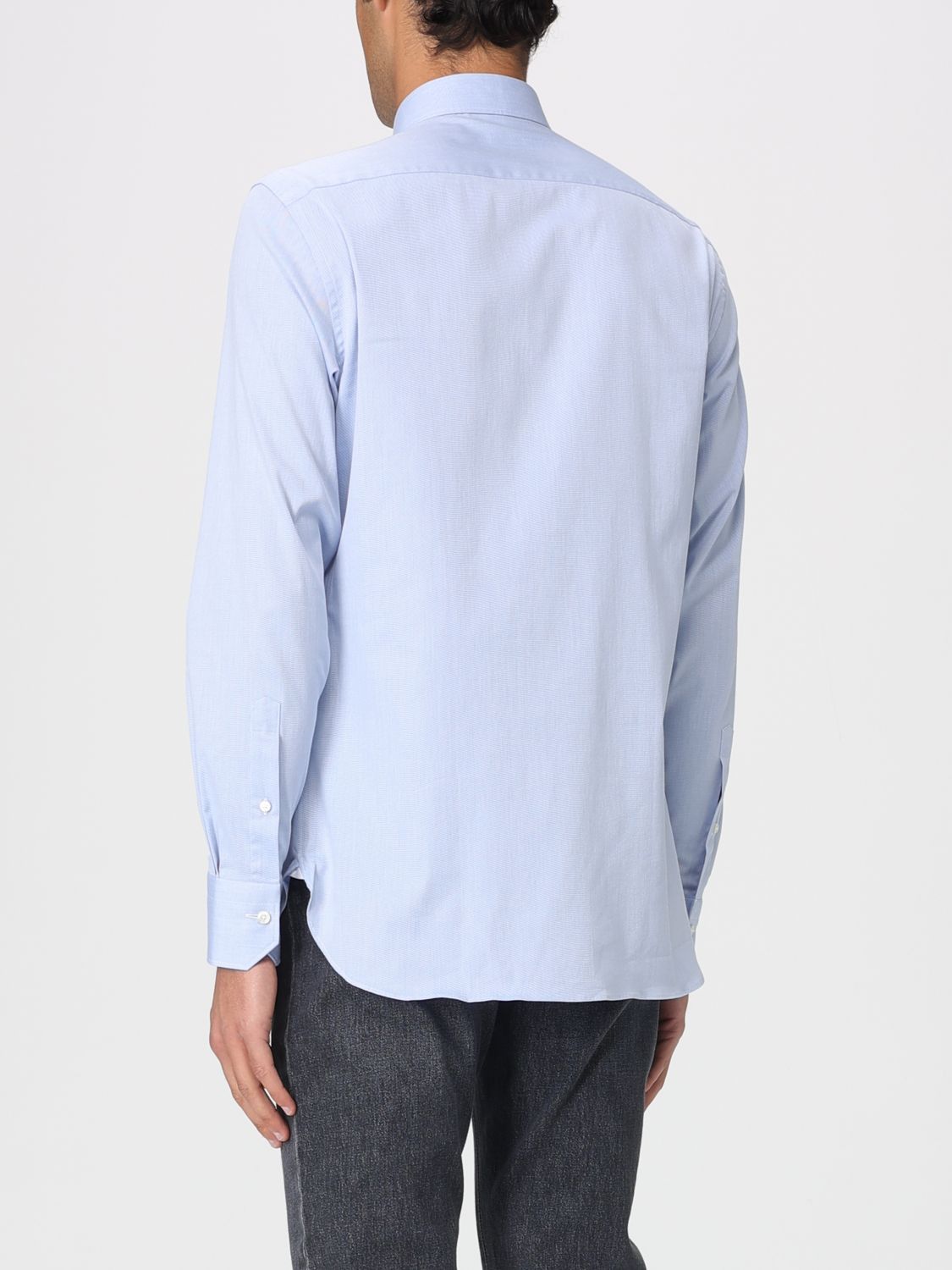 Ermenegildo Zegna Zegna Shirt Men Gnawed Blue Size US M / EU 48-50 / 2 - 3 Thumbnail