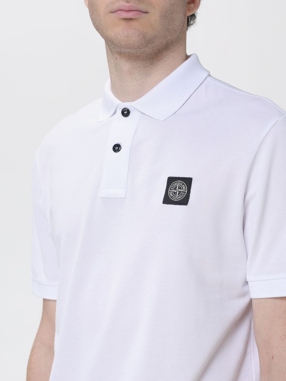 Stone Island Stone Island Polo Shirt Men White Size US L / EU 52-54 / 3 - 3 Thumbnail