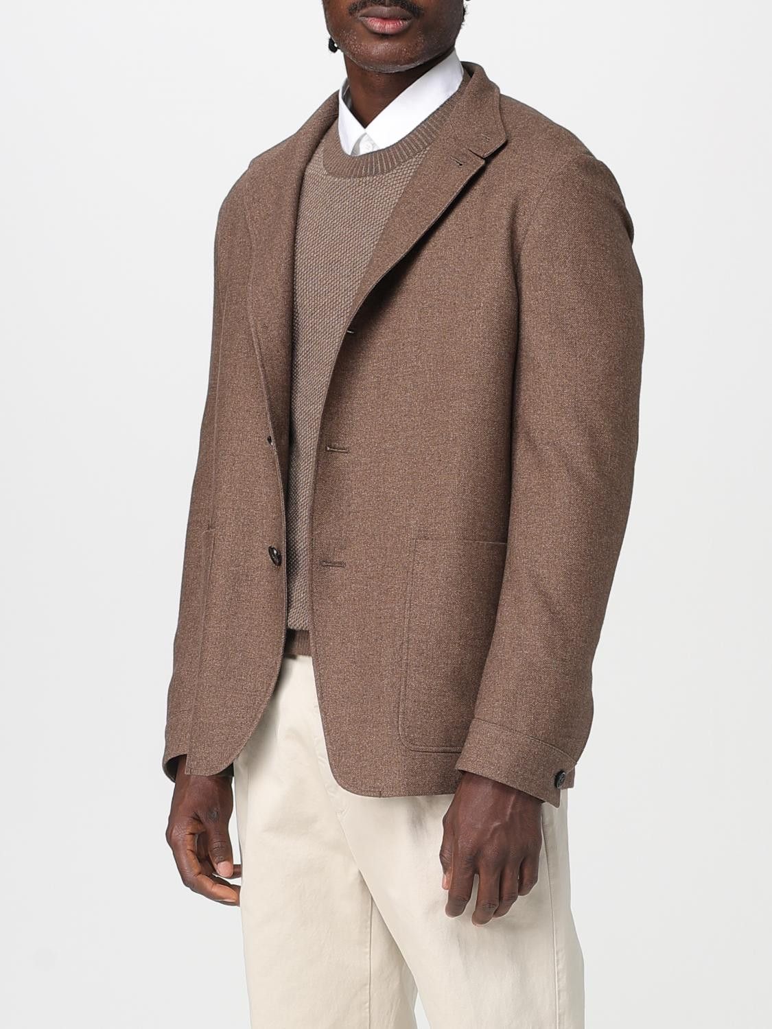 Ermenegildo Zegna Zegna Jacket Men Brown Size US XL / EU 56 / 4 - 4 Thumbnail