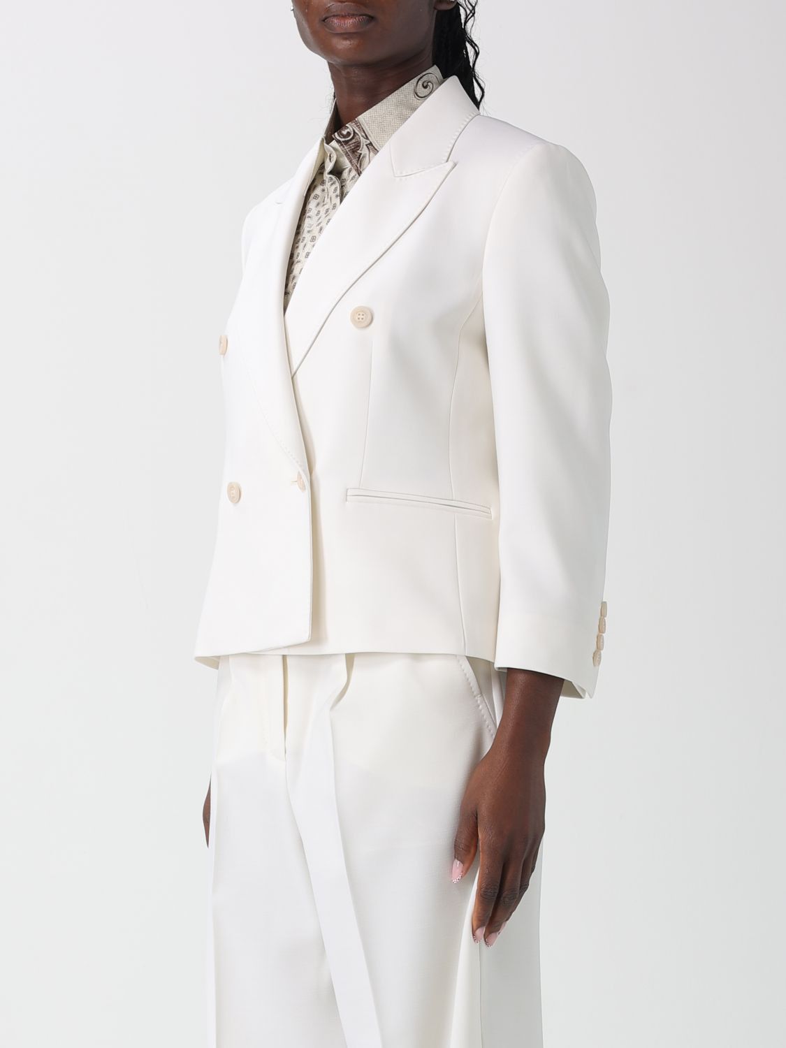 Max Mara Max Mara Jacket Woman White Size M / US 6-8 / IT 42-44 - 4 Thumbnail