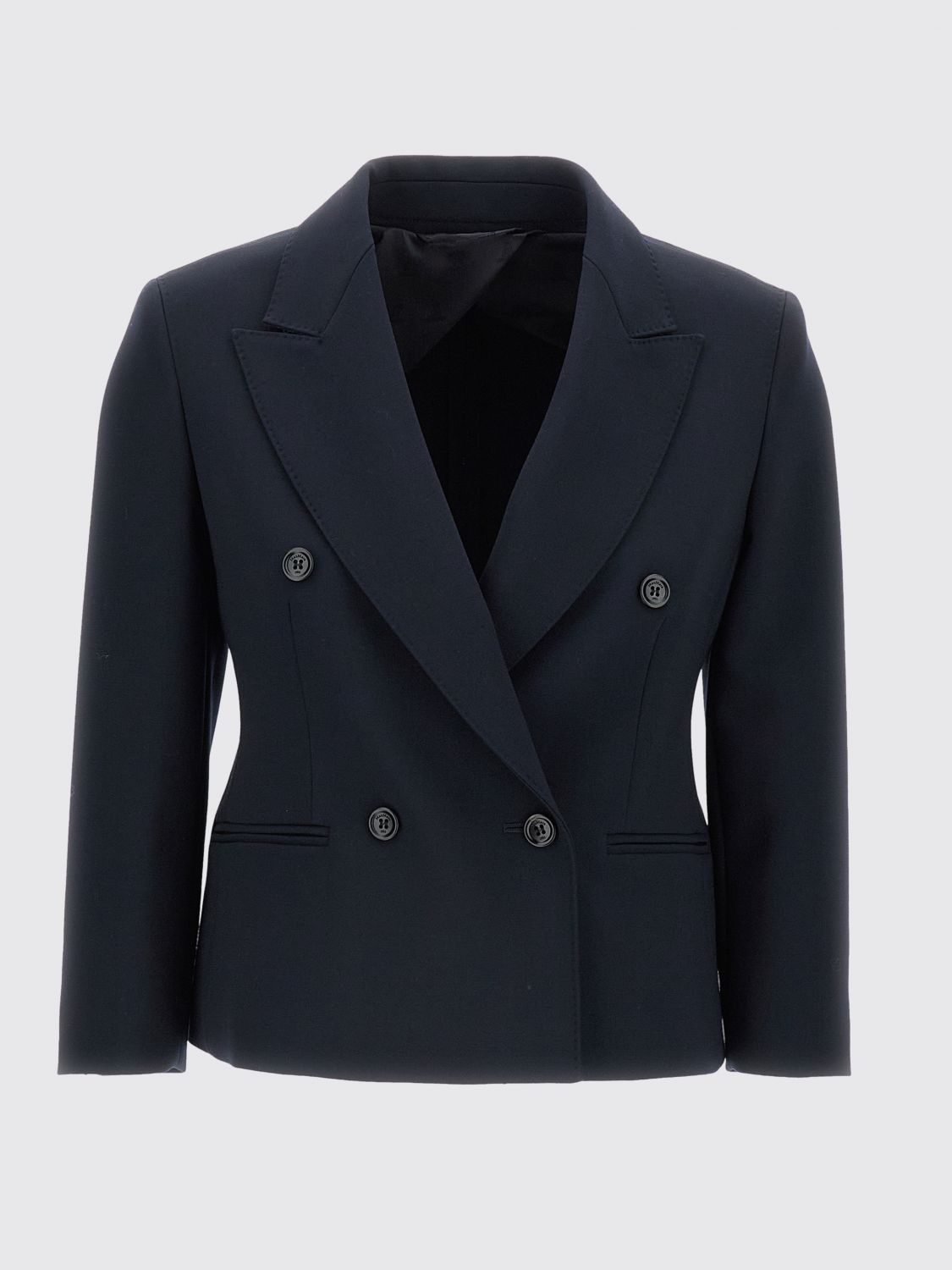 Max Mara Max Mara Jacket Woman Blue Size L / US 10 / IT 46 - 2 Thumbnail