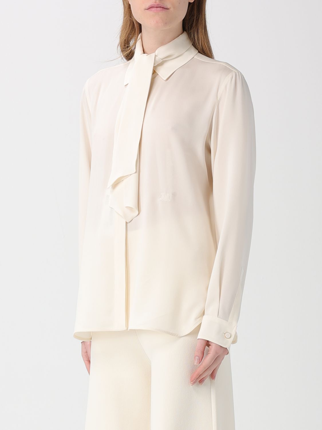 Max Mara Max Mara Shirt Woman Ivory Size M / US 6-8 / IT 42-44 - 4 Thumbnail