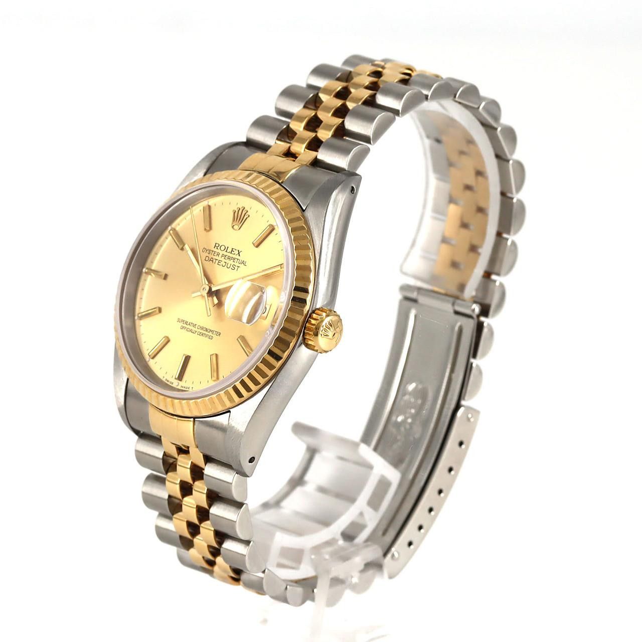 Rolex Rolex Rolex Datejust Stainless Steel x Yellow Gold Watch Metal Automatic 16233 DUTY FREE for USA Size ONE SIZE - 2 Thumbnail