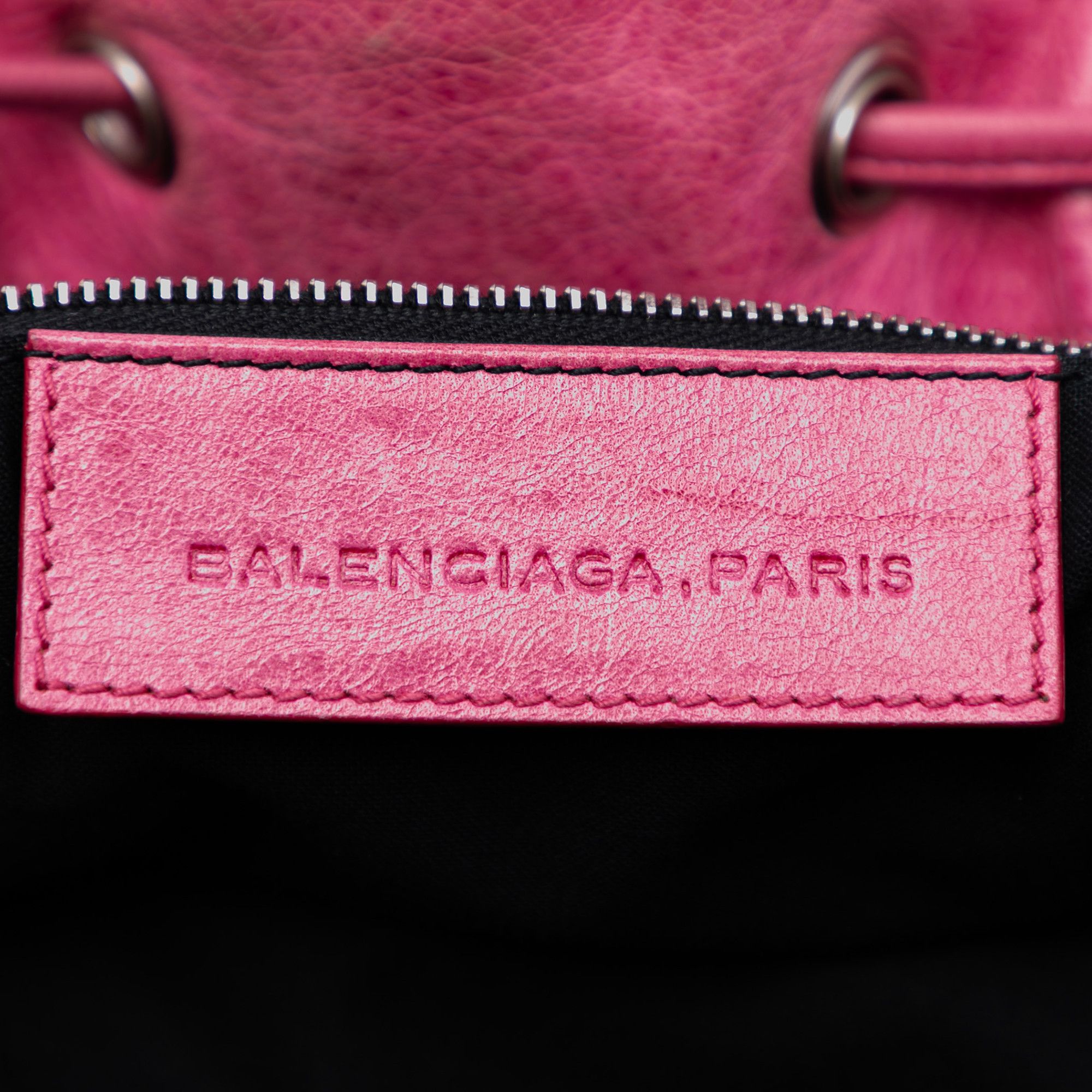 Balenciaga Balenciaga Lambskin Motocross Giant Brogues Pompon Bucket Bag Size ONE SIZE - 5 Thumbnail