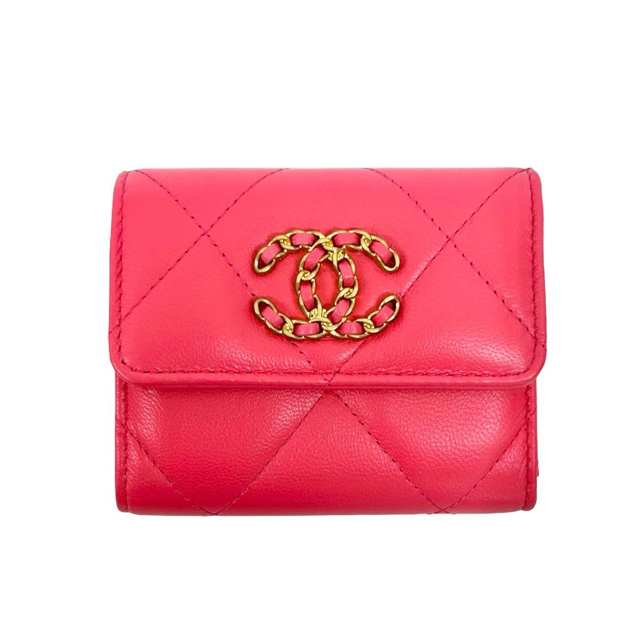 Chanel Chanel Chanel Coco Mark Leather Trifold Wallet Leather Short Wallet DUTY FREE for USA Size ONE SIZE - 2 Thumbnail