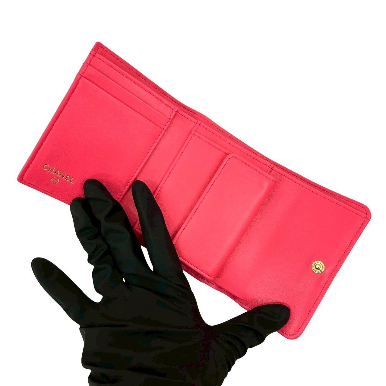 Chanel Chanel Chanel Coco Mark Leather Trifold Wallet Leather Short Wallet DUTY FREE for USA Size ONE SIZE - 8 Thumbnail