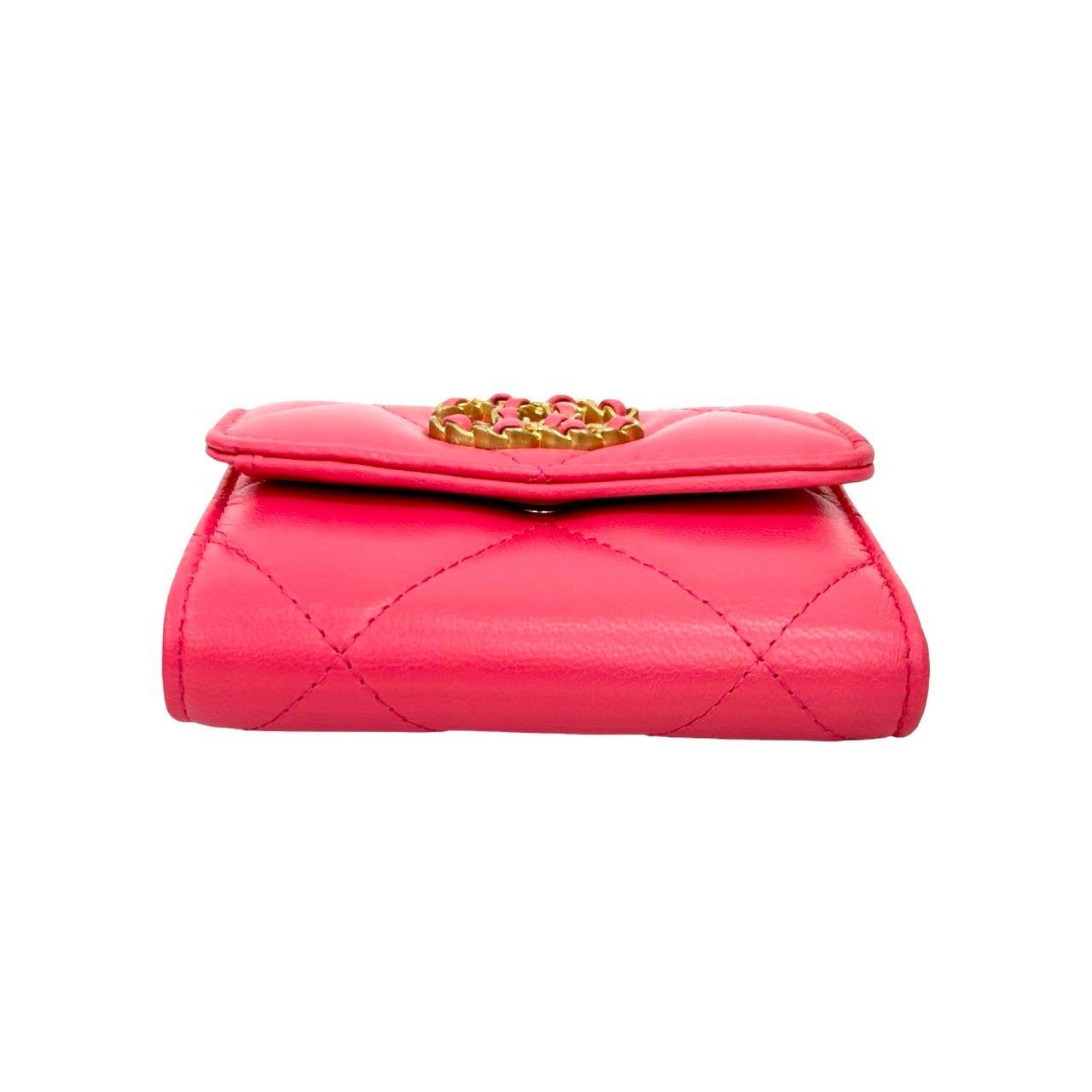 Chanel Chanel Chanel Coco Mark Leather Trifold Wallet Leather Short Wallet DUTY FREE for USA Size ONE SIZE - 7 Thumbnail